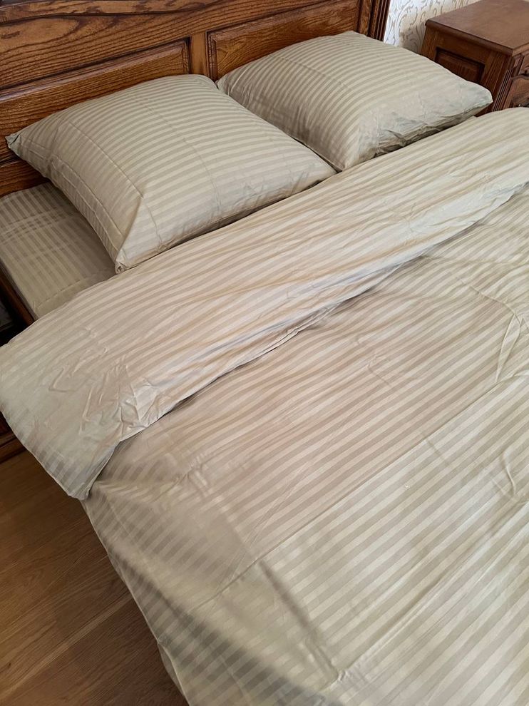 Комплект постельного белья семейный Страйп сатин Ananasko 540518  540518(s) фото | ANANASKO