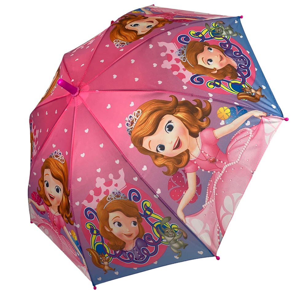 Дитяча парасолька-тростина з принцесами, напівавтомат від Paolo Rossi, рожевий, 031-9  031-9 фото | ANANASKO