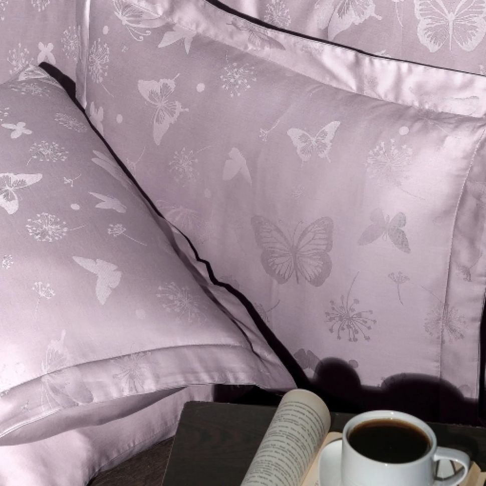 Комплект постельного белья двуспальный евро Сатин-жаккард Corina Lovender First Choice SG4 180 ниток/м² SG4(e) фото | ANANASKO
