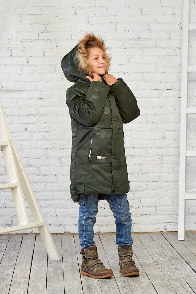 Зимняя камуфляжная куртка на мальчика 152  1076 (Хаки камуфляж) (152) фото | ANANASKO