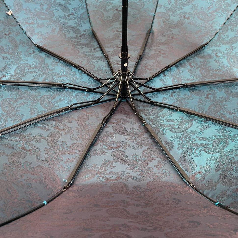 Женский зонт-полуавтомат с жаккардовым куполом "хамелеон" от Flagman, бирюзовый, 513-3  513-3 фото | ANANASKO