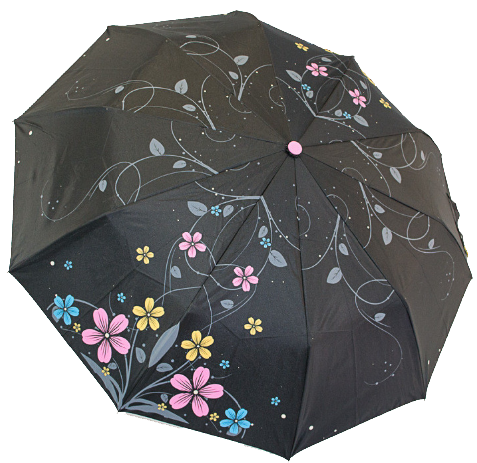 Женский зонт-полуавтомат с серебристым напылением, розовая ручка, 124-1  124-1 фото | ANANASKO