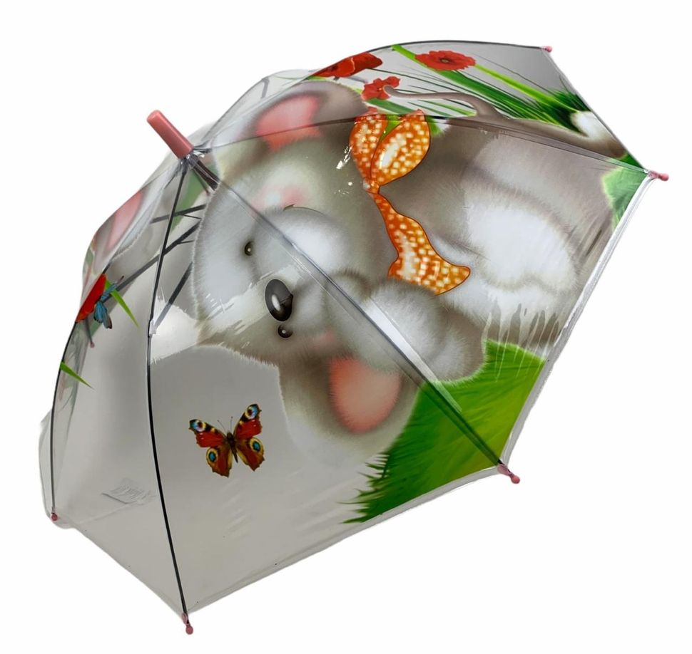 Детский прозрачный зонт-трость "Зверюшки" от "Paolo Rossi", 3461-3  3461-3 фото | ANANASKO