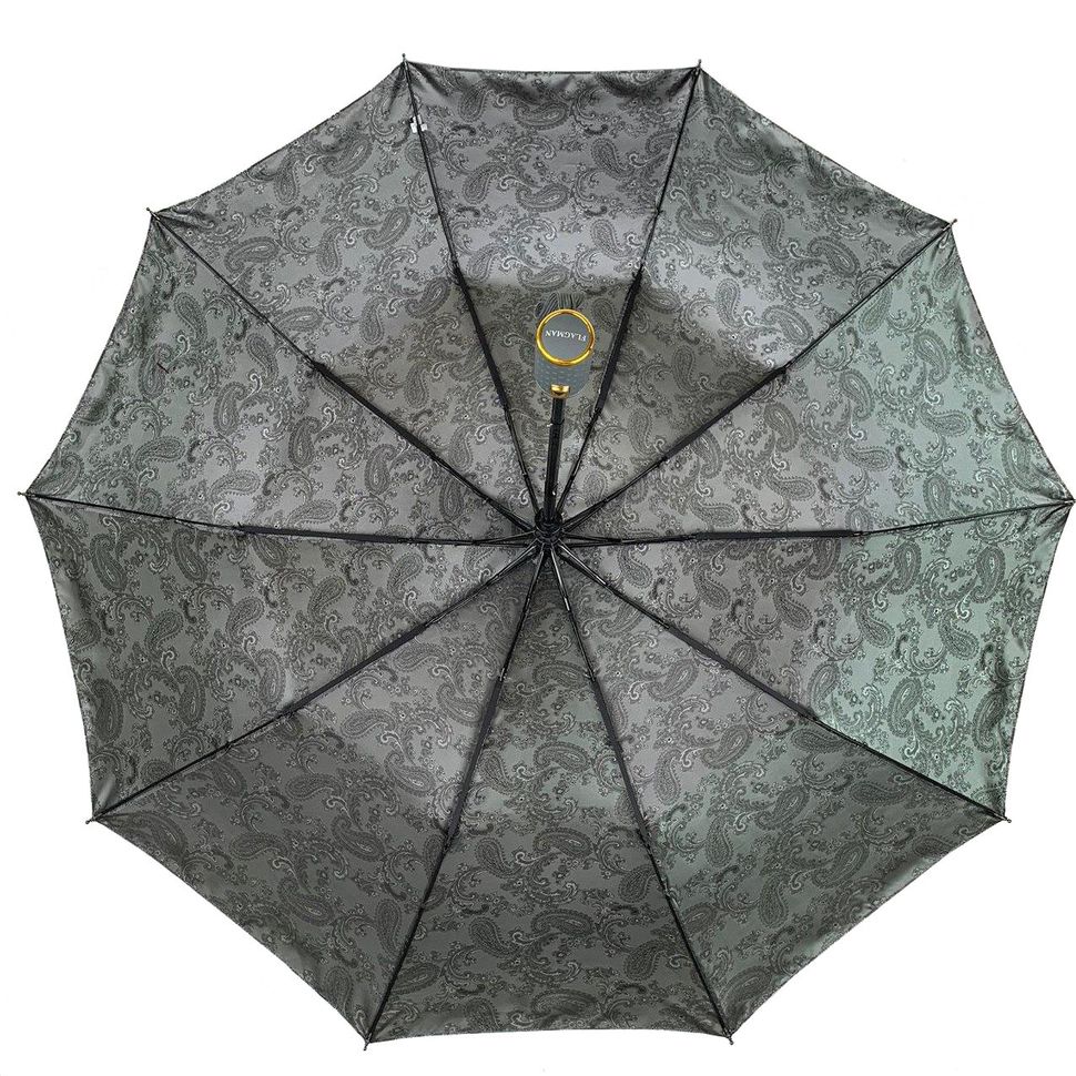 Женский зонт-полуавтомат с жаккардовым куполом "хамелеон" от Flagman, серый, 513-4  513-4 фото | ANANASKO