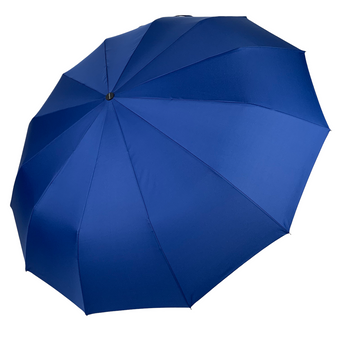 Жіноча однотонна парасоля-автомат від Flagman на 12 спиць, синій, 140-3 за 665 грн