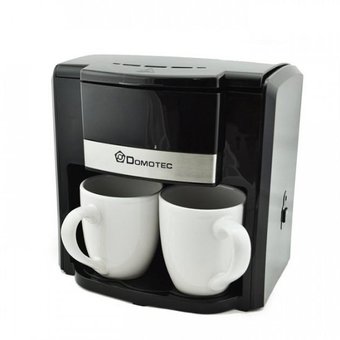 Электрическая кофеварка капельная Domotec MS-0705 с 2 чашками Черный