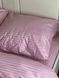 Комплект постільної білизни двоспальний євро Страйп сатин Рожевий Ananasko 541611 541611(e) фото 2 | ANANASKO
