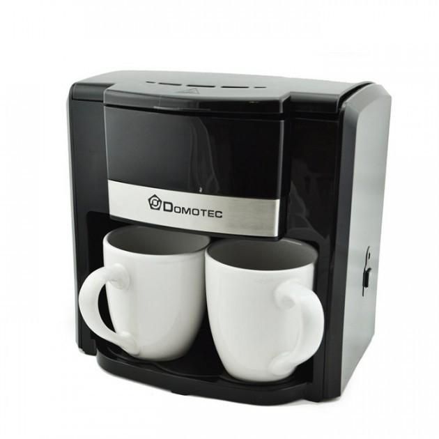 Електрична кавоварка крапельна Domotec MS-0708 з 2 чашками Чорний   OK-4280 фото | ANANASKO