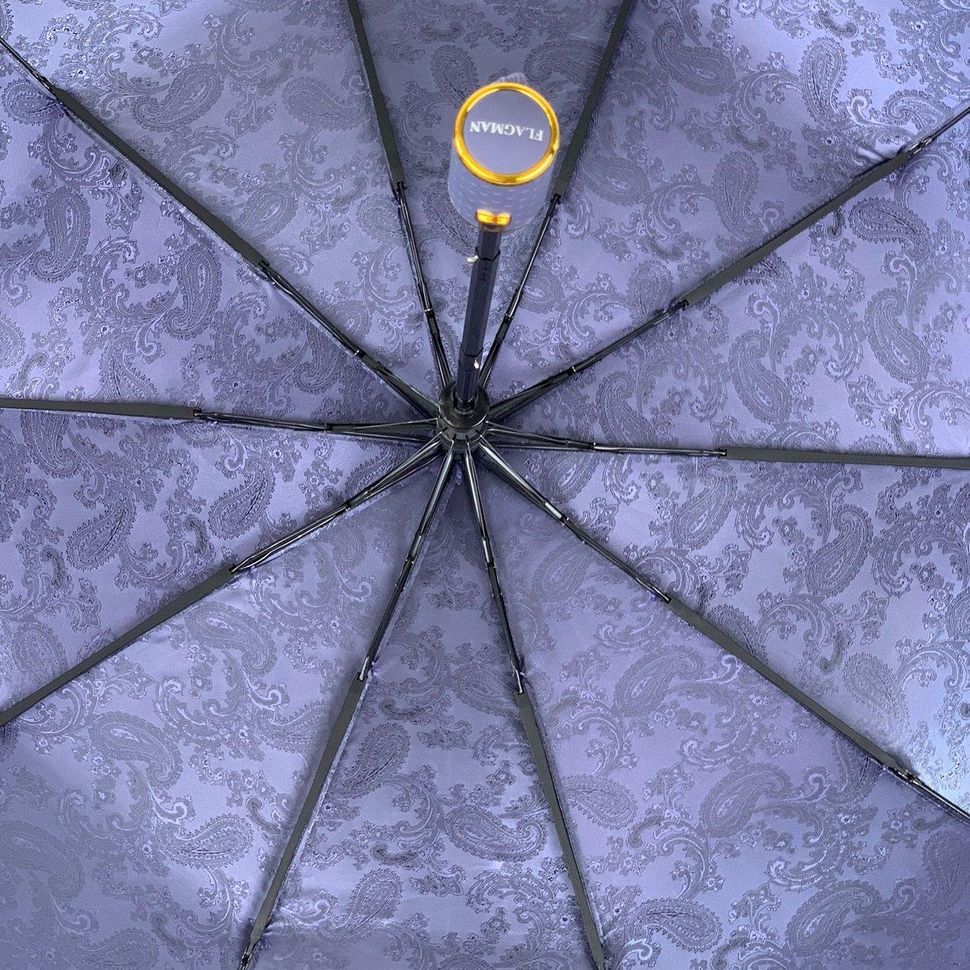 Жіноча парасоля-напівавтомат з жакардовим куполом "хамелеон" від Flagman, фіолетовий, 513-5  513-5 фото | ANANASKO