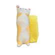 Дитячий плед 150х120 см з іграшкою Котик жовтий Ananasko P338