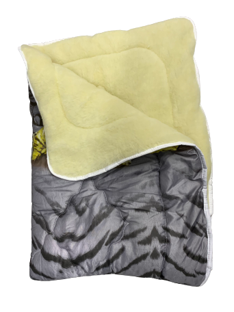 Одеяло меховое двуспальное серого цвета Ananasko M61 300 г/м² M61(2,0) фото | ANANASKO