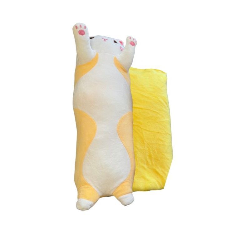 Дитячий плед 150х120 см з іграшкою Котик жовтий Ananasko P338  P338 фото | ANANASKO