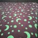 Флисовый плед полуторный 150х200 светящийся в темноте Звезды розовый Ananasko PC10 PC10(150) фото 3 | ANANASKO