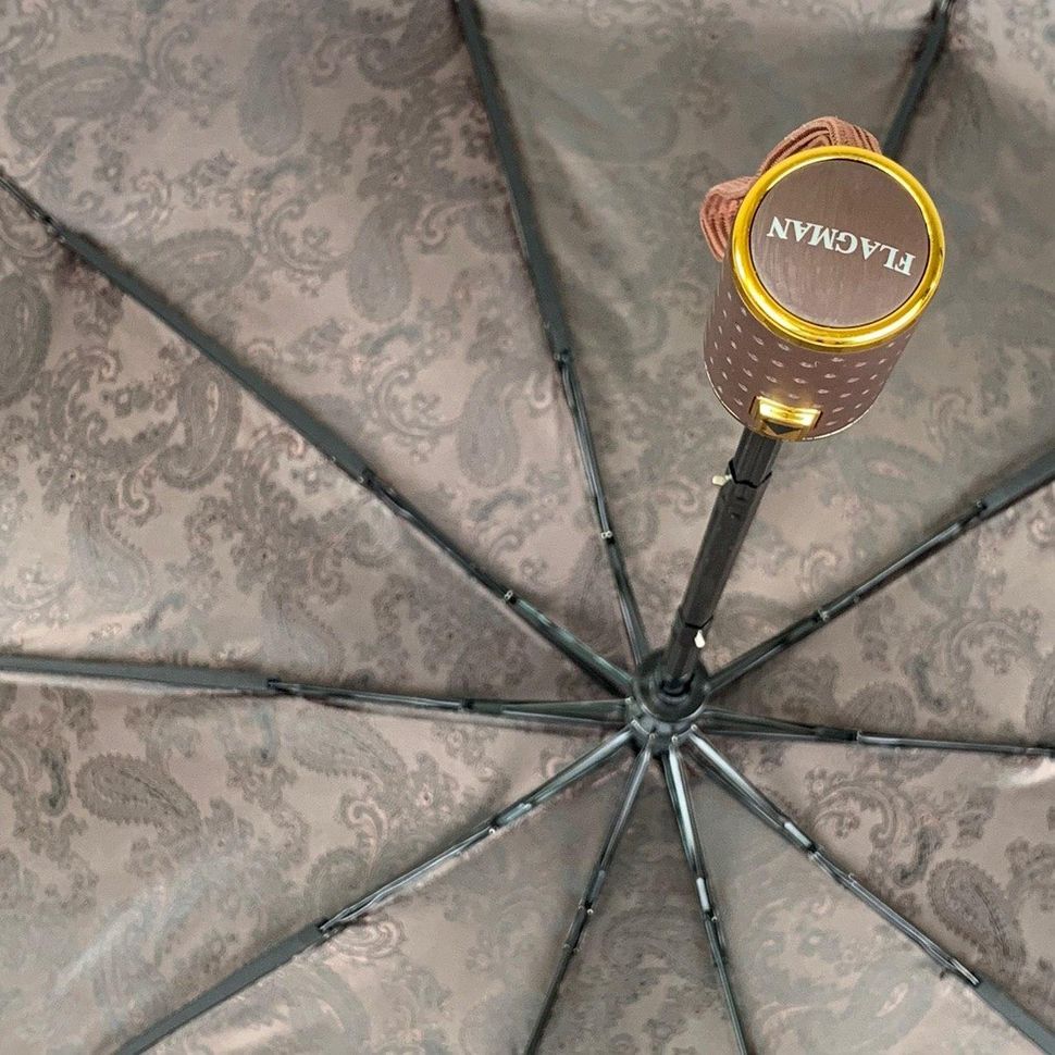 Жіноча складана парасолька-напівавтомат з куполом "хамелеон", коричневий, 513-6  513-6 фото | ANANASKO