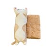 Дитячий плед 150х120 см з іграшкою Котик світло-коричневий Ananasko P339