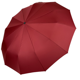 Жіноча однотонна парасоля-автомат від Flagman на 12 спиць, бордовий, 140-5 за 665 грн
