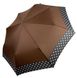 Зонт полуавтомат на 8 спиц коричневый в горох SL 07009-2  07009 фото | ANANASKO