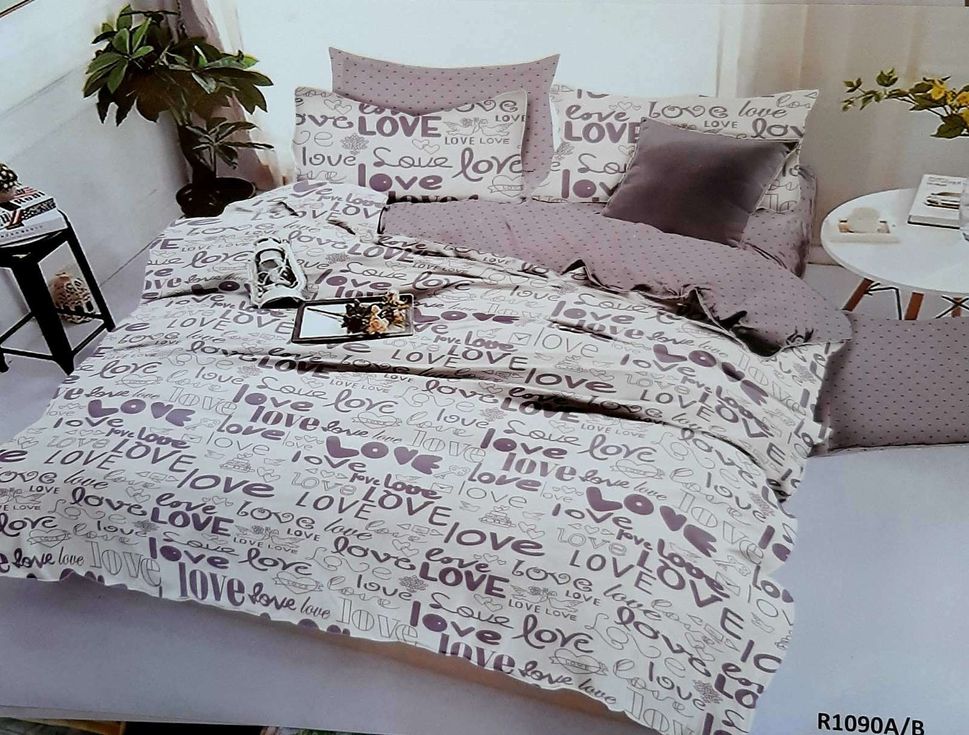 Комплект постельного белья двуспальный Love Бязь Голд Ananasko 151090 140 ниток/см² 151090(2,0) фото | ANANASKO
