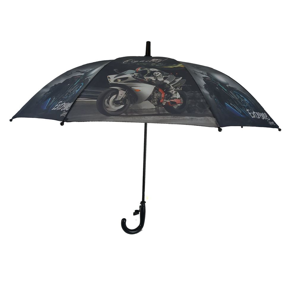 Дитяча парасолька для хлопчиків Flagman, з яскравими малюнками машин і мотоциклів, 501-3  501-3 фото | ANANASKO