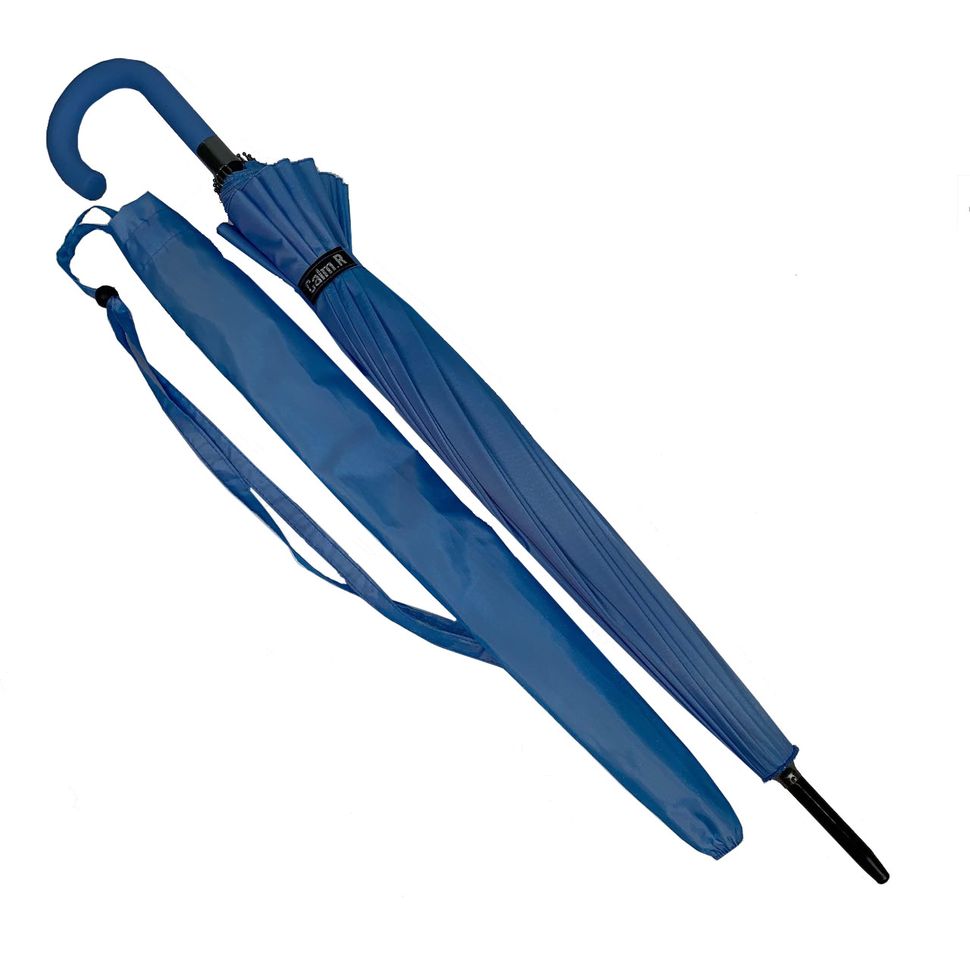 Жіноча парасоля-тростина, напівавтомат від Calm Rain, блакитний (хамелеон), 1002-6  1002-6 фото | ANANASKO