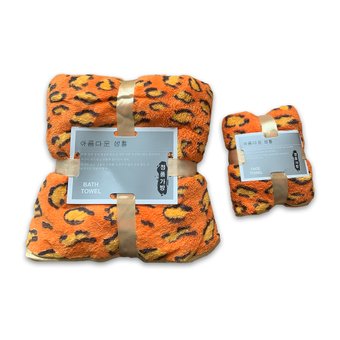 Набор полотенец для лица 90х45 см и тела 40х65 см оранжевого цвета Ananasko FL45