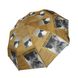 Женский зонт с интересным принтом газетных статей, полуавтомат от фирмы "Max", коричневый, 3050-5 3050-5 фото 1 | ANANASKO