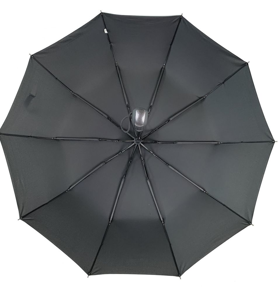Мужской складной зонт-полуавтомат с прямой ручкой, черный, 526-1  526-1 фото | ANANASKO
