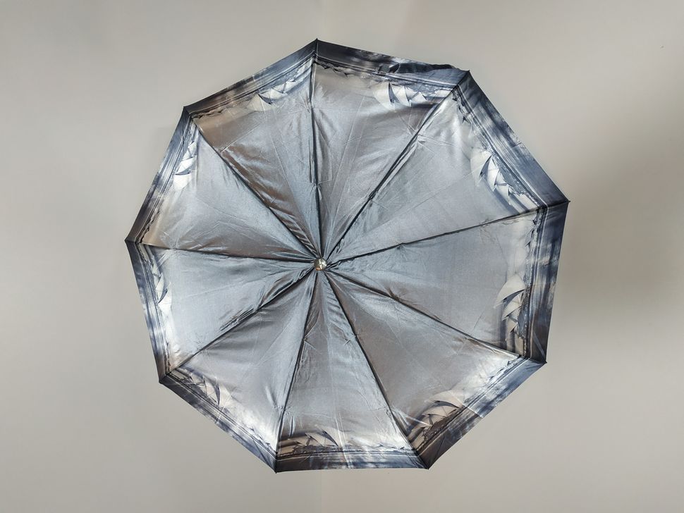 Женский зонт, полуавтомат с изображениями городов, сатин от фирмы "Calm Rain", 483-2  483-2 фото | ANANASKO