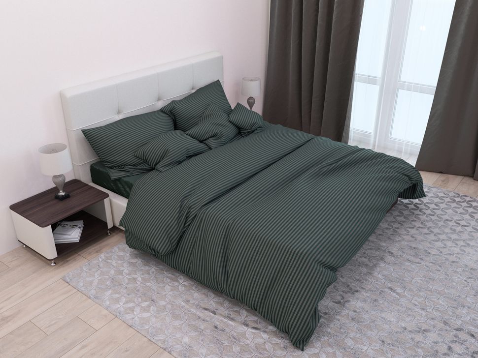 Комплект двуспального постельного белья Страйп-сатин от Dimtex 145.0 (нит/см2) 545918(2.0) фото | ANANASKO