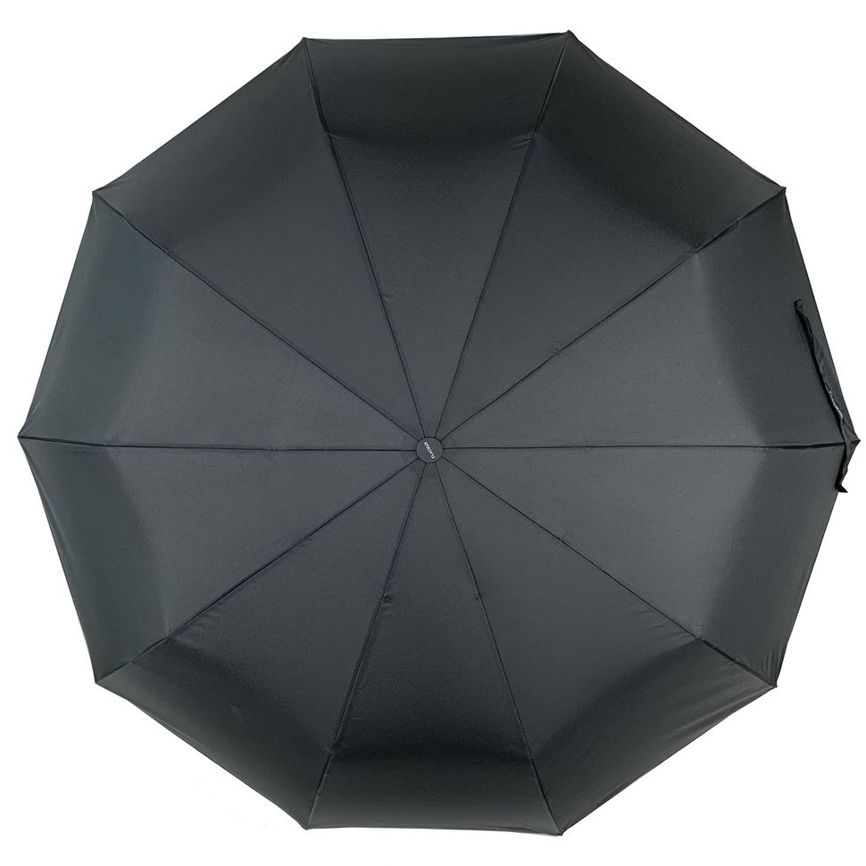 Мужской складной зонт-полуавтомат с прямой ручкой, черный, 526-1  526-1 фото | ANANASKO