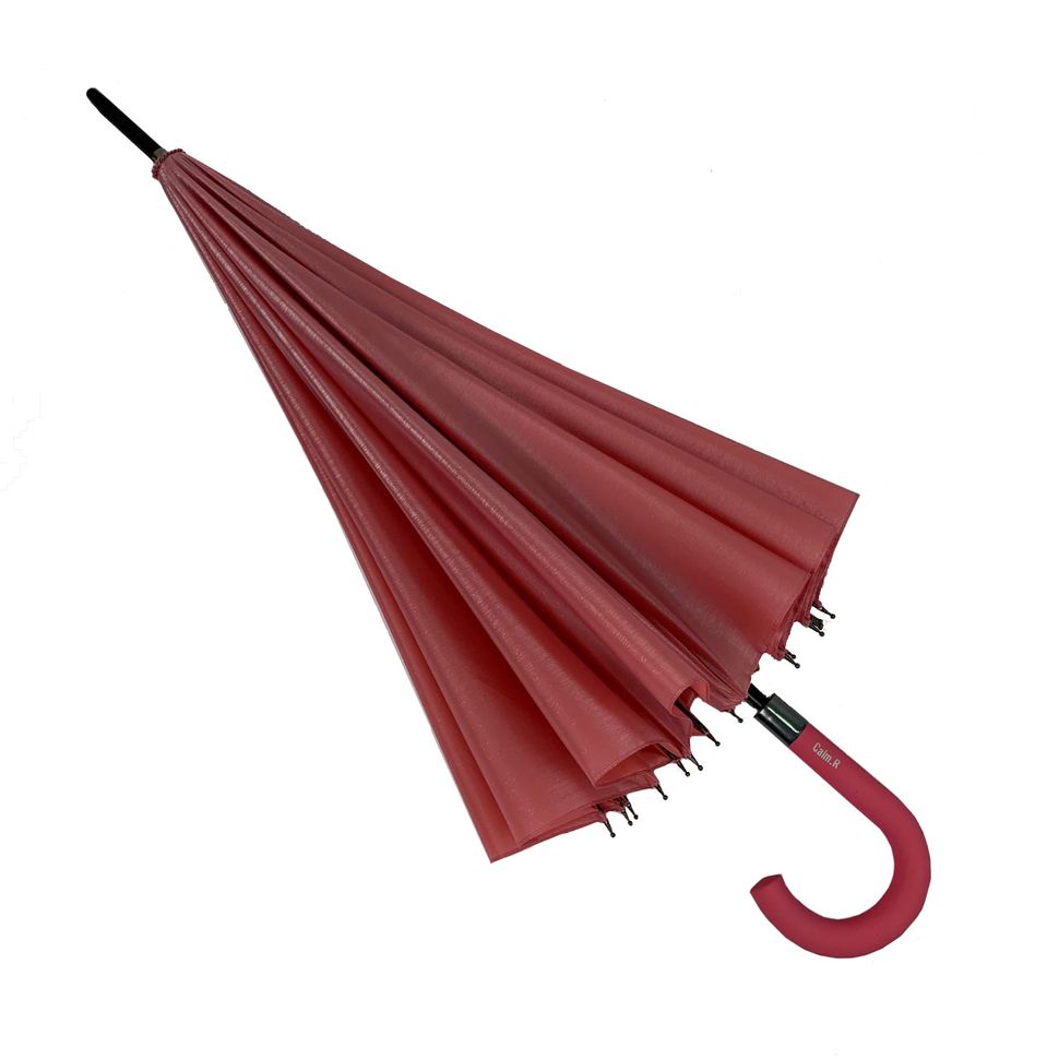 Женский зонтик-трость, полуавтомат от Calm Rain, розовый, 1002-4  1002-4 фото | ANANASKO