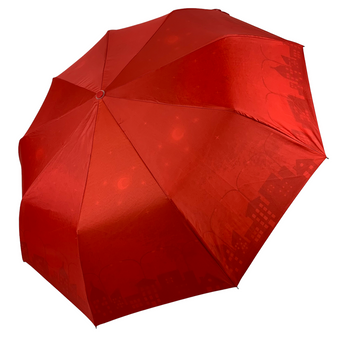 Жіноча парасоля напівавтомат з подвійною тканиною Bellissimo, червоний, 18301S-1 за 521 грн