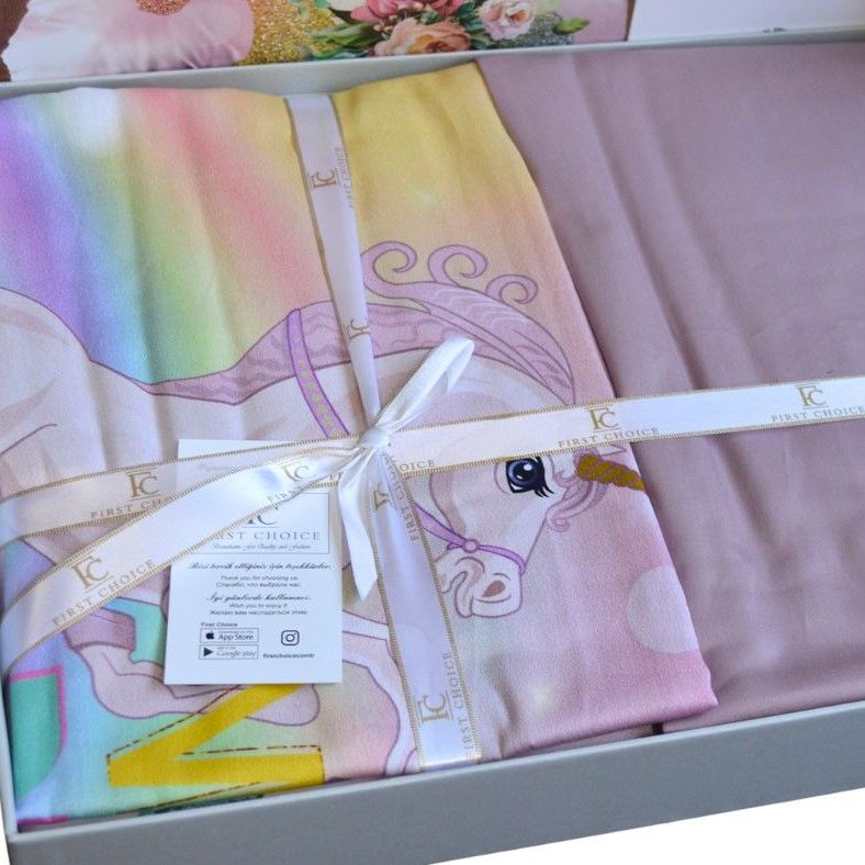 Детское постельное белье полуторное Сатин 3D Rainbow First Choice F31646  F31646 фото | ANANASKO
