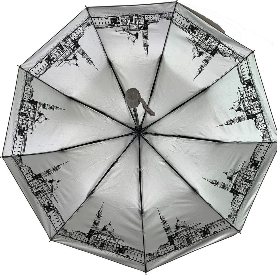 Жіноча парасоля-напівавтомат від Flagman, сірий, 713-1  713-1 фото | ANANASKO