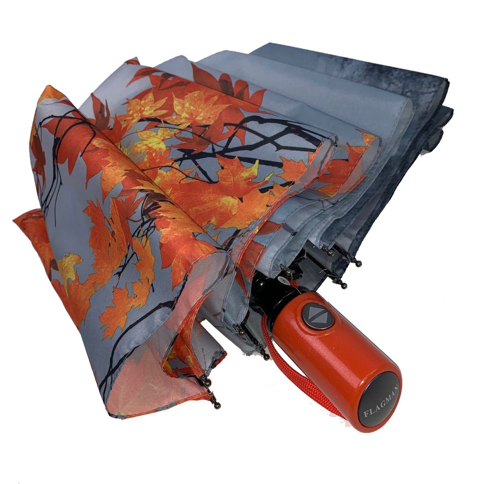 Жіноча парасоля автомат Flagman з ейфелевою вежею, помаранчева ручка, 545-2  545-2 фото | ANANASKO