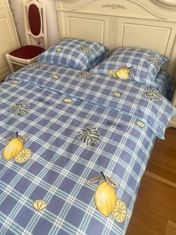 Комплект постельного белья двуспальный евро Бязь Полиэстер Ananasko 856476 90 ниток/см² 856476(e) фото | ANANASKO