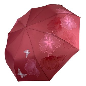 Жіноча парасоля-автомат від Flagman з принтом квітів, рожевий, fl512-5 за 602 грн