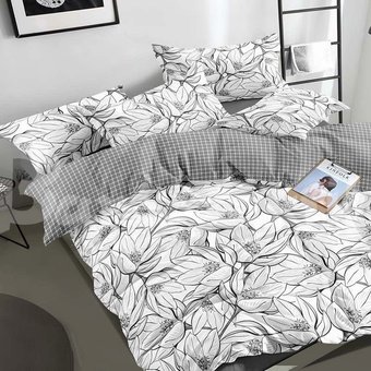 Комплект постельного белья двуспальный на резинке Бязь Голд Ananasko 144611 115 г/м² 144611(2,0) фото | ANANASKO