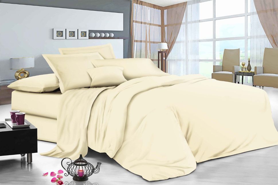 Комплект постельного белья двуспальный на резинке Бязь Голд Ananasko 141023 140 ниток/см² 141023(2,0) фото | ANANASKO