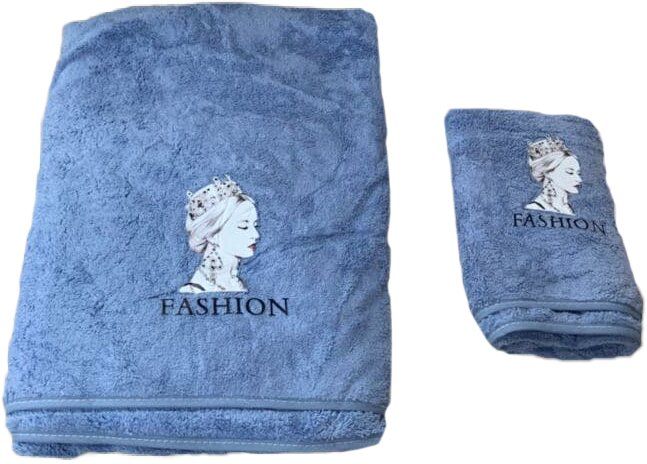 Набор полотенец (для лица и стандартное) синего цвета Ananasko FL30  FL30 фото | ANANASKO