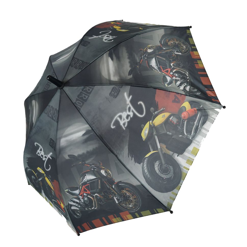 Дитяча парасоля для хлопчиків Flagman, з яскравими малюнками машин і мотоциклів, 501-6  501-6 фото | ANANASKO