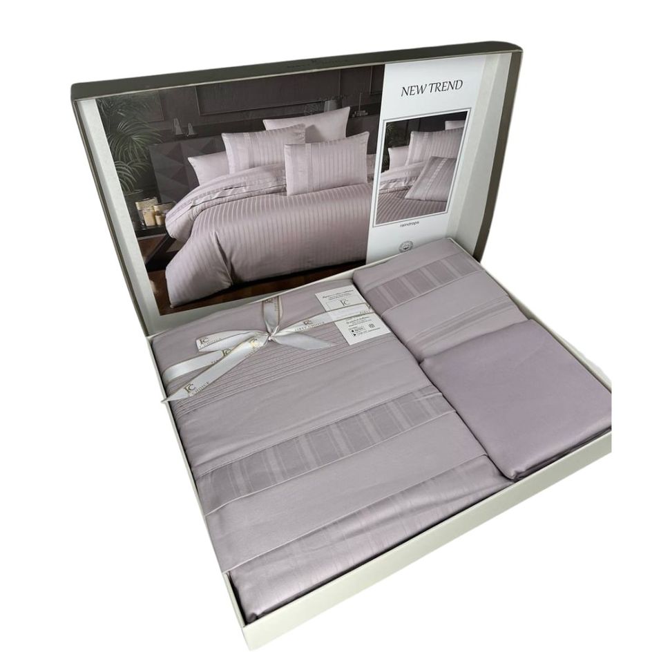 Комплект постельного белья двуспальный евро Делюкс Сатин New Trend Raundrops First Choise SD4  SD4(e) фото | ANANASKO