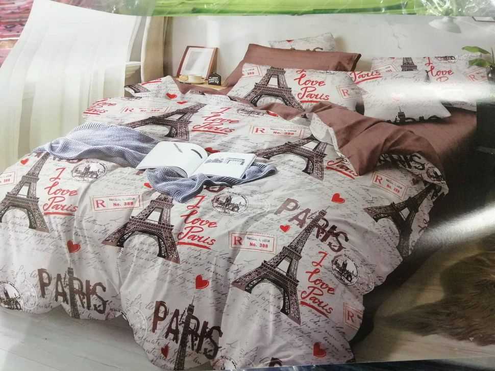 Комплект постельного белья двуспальный евро Paris Бязь Голд Ananasko 156008 140 ниток/см² 156008(e) фото | ANANASKO