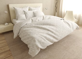 Комплект постельного белья двуспальный евро на резинке Бязь Голд Ananasko 142237 140 ниток/см² за 840 грн