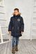 Зимова куртка на хлопчика 146 MH 693 синий фото 2 | ANANASKO