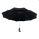 Мужской зонт-автомат Silver Rain / Серебряный дождь с ручкой полукрюк, черный, 300-1 300-1 фото 4 | ANANASKO