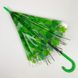 Прозрачный зонт-трость c кленовыми листьями, Fabia, зеленый, 306К-1 306К-1 фото 6 | ANANASKO