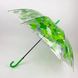 Прозрачный зонт-трость c кленовыми листьями, Fabia, зеленый, 306К-1 306К-1 фото 2 | ANANASKO