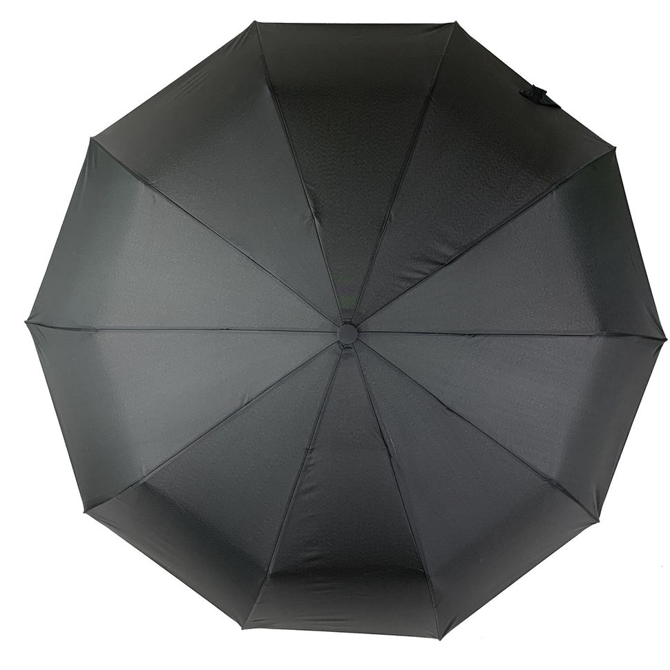 Мужской складной зонт-полуавтомат с прямой ручкой, черный, 270-1  270-1 фото | ANANASKO