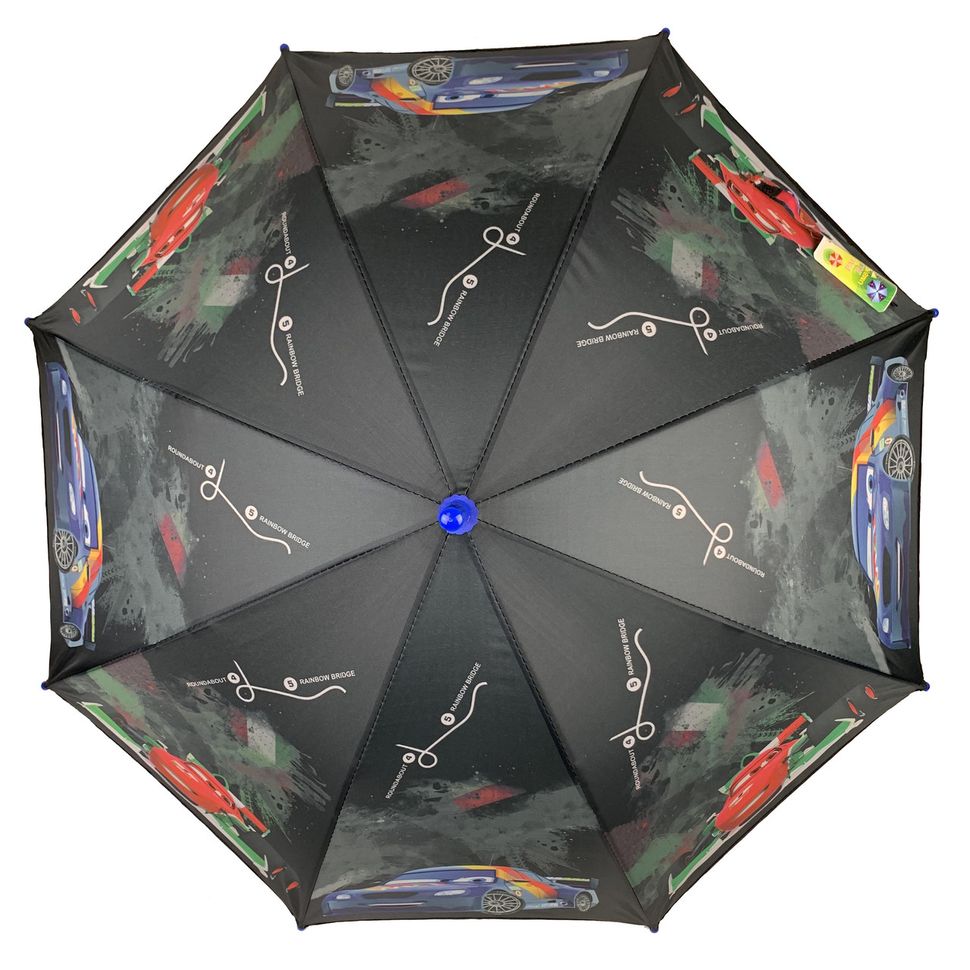 Детский зонтик-трость "Тачки" от Paolo Rossi, черный, 090-10  090-10 фото | ANANASKO